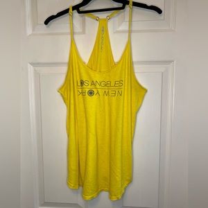 Yellow cotton Soulcycle Tank